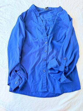 Covington Bright Blue Blouse Top